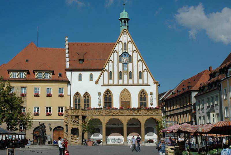 Amberg - Marktplatz und Rathaus