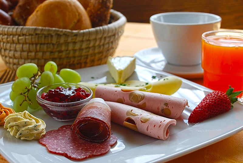 Reichhaltiges Frühstückbuffet