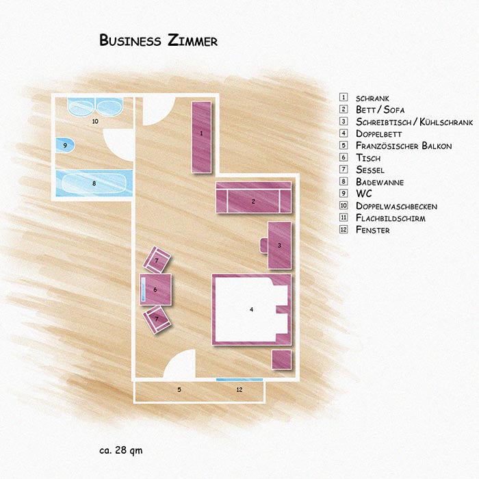 Hotelzimmer Komfortzimmer Business Zimmer - alle Infos