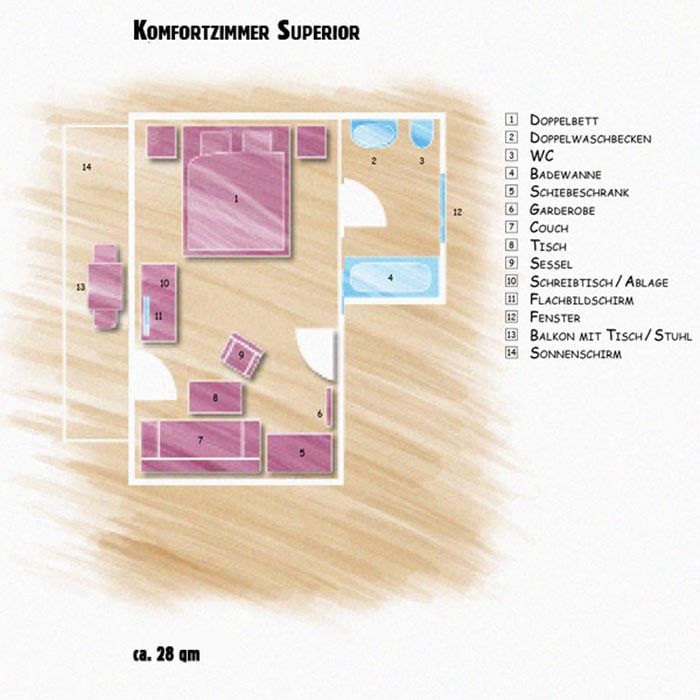 Hotelzimmer Komfortzimmer Superior - alle Infos